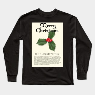 Holly Genus Christmas Card Long Sleeve T-Shirt